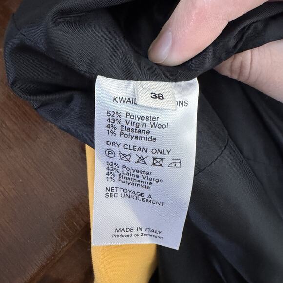Kwaidan Editions Yellow Wool Blend Tailored Blazer Jacket IT 38 NWT Avant Garde - Picture 14 of 14